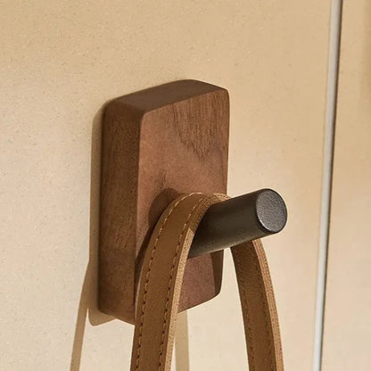 Self-Adhesive Walnut Wood Hook