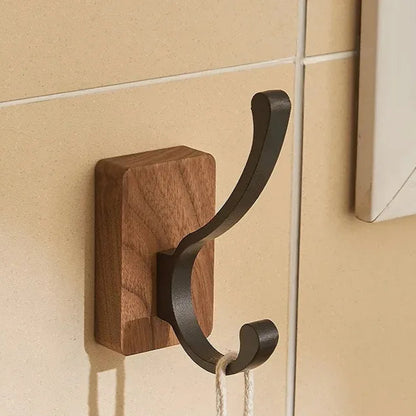 Self-Adhesive Walnut Wood Hook